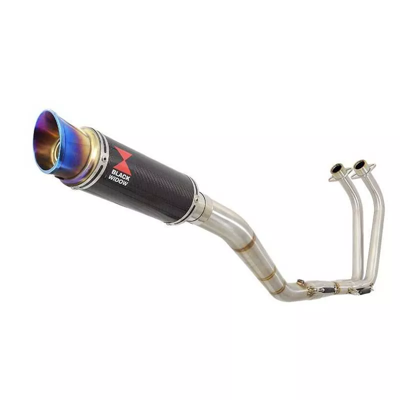 YZF R3 YZF R25 2015 - 2017 Decata Ligne complète + Silencieux GP Style Rond En Carbone + Canule en Inox Anodisé 230mm