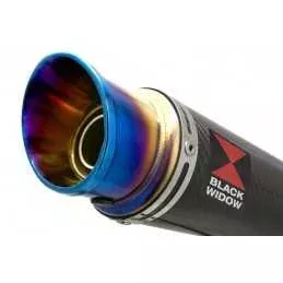 YZF R3 YZF R25 2015 - 2017 Decata Ligne complète + Silencieux GP Style Rond En Carbone + Canule en Inox Anodisé 230mm