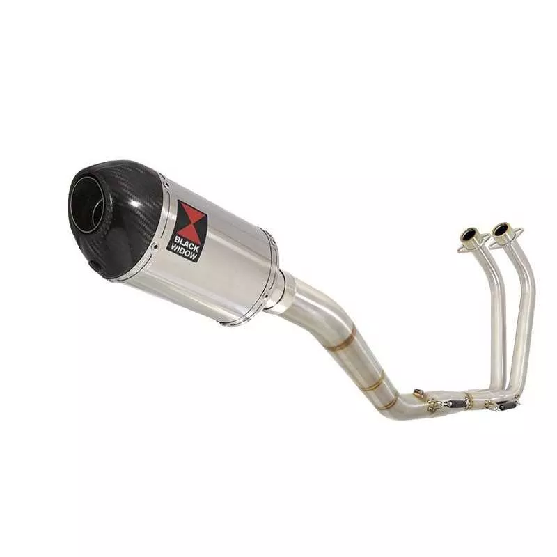 YZF R3 YZF R25 2015 - 2017 Decata Ligne complète + Silencieux Ovale En Inox + Canule En Carbone 200mm
