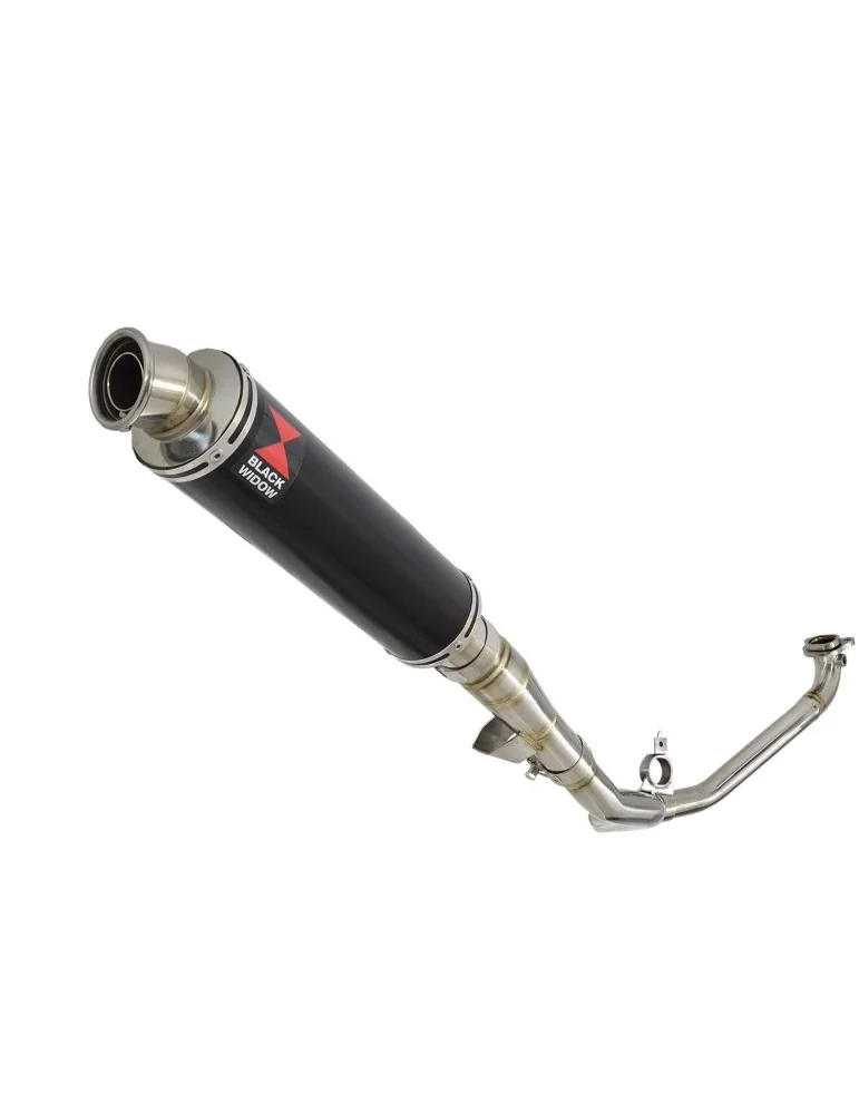 Honda NC 700 750 Integra 700 750 Decata Ligne complète / Silencieux Rond Noir Inox 350mm