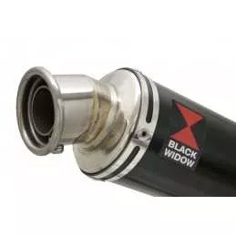 Honda NC 700 750 Integra 700 750 Decata Ligne complète / Silencieux Rond Noir Inox 350mm