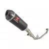 Honda NC 700 750 Integra 700 750 Decata Ligne complète / Silencieux Ovale Noir Inox + Carbone Tip 300mm