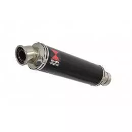 KAWASAKI ZX7R ZX-7R Ligne complète & Silencieux Rond Noir En Inox 350mm