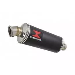 KAWASAKI ZX7R ZX-7R Ligne complète & Silencieux Rond Noir En Inox 300mm