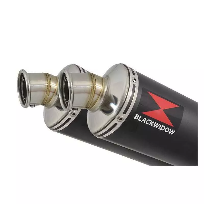 GL1500 GL 1500 GOLDWING Kit / Silencieux Rond Noir En Inox 300mm