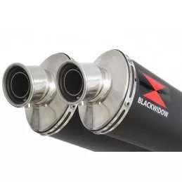 GL1500 GL 1500 GOLDWING Kit & Silencieux Ovale Noir En Inox 300mm