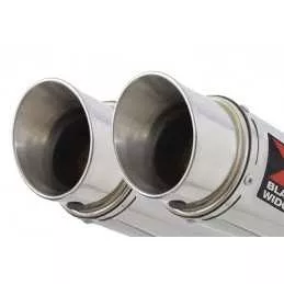 GL1500 GL 1500 GOLDWING Kit / Silencieux Rond GP Style En Inox 230mm