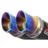 GL1500 GL 1500 GOLDWING Kit / Silencieux GP Rond En Carbone & En Inox canule Anodisé 230mm