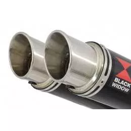 GL1500 GL 1500 GOLDWING Kit & Silencieux Rond GP Style Noir En Inox 230mm