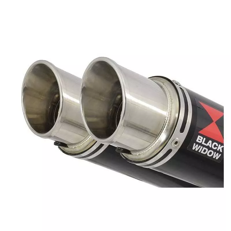 GL1500 GL 1500 GOLDWING Kit & Silencieux Rond GP Style Noir En Inox 230mm