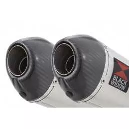 Suzuki DL1000 V-Strom 1000 Silencieux Kit / Silencieux Ovale En Inox & Canule en Carbone 200mm