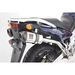 Suzuki DL1000 V-Strom 1000 Silencieux Kit / Silencieux Ovale En Inox & Canule en Carbone 200mm