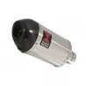 Suzuki RV 125 / RV 250 VAN VAN 2003 - 2018 Silencieux Ovale En Inox & Canule en Carbone 200mm