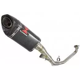 Honda NC 700 750 Integra 700 750 Decata Ligne complète / Tri Silencieux Ovale En Carbone + Carbone Tip 250mm