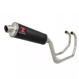 KAWASAKI KLE 500 KLE500 Ligne complète & Silencieux Ovale Noir En Inox 400mm