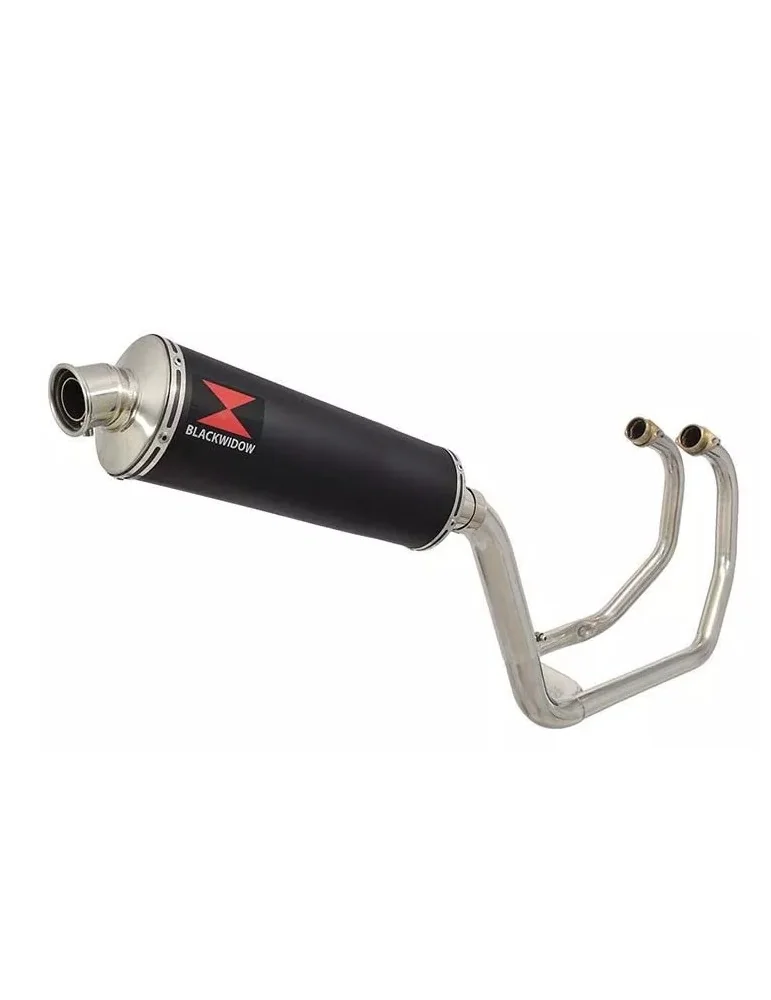 KAWASAKI KLE 500 KLE500 Ligne complète & Silencieux Ovale Noir En Inox 400mm