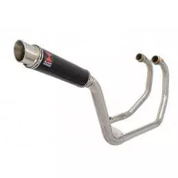 KAWASAKI KLE 500 KLE500 Ligne complète & Silencieux Rond GP Style Noir En Inox 350mm