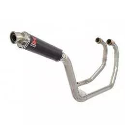 KAWASAKI KLE 500 KLE500 Ligne complète & Silencieux Rond En Carbone 350mm