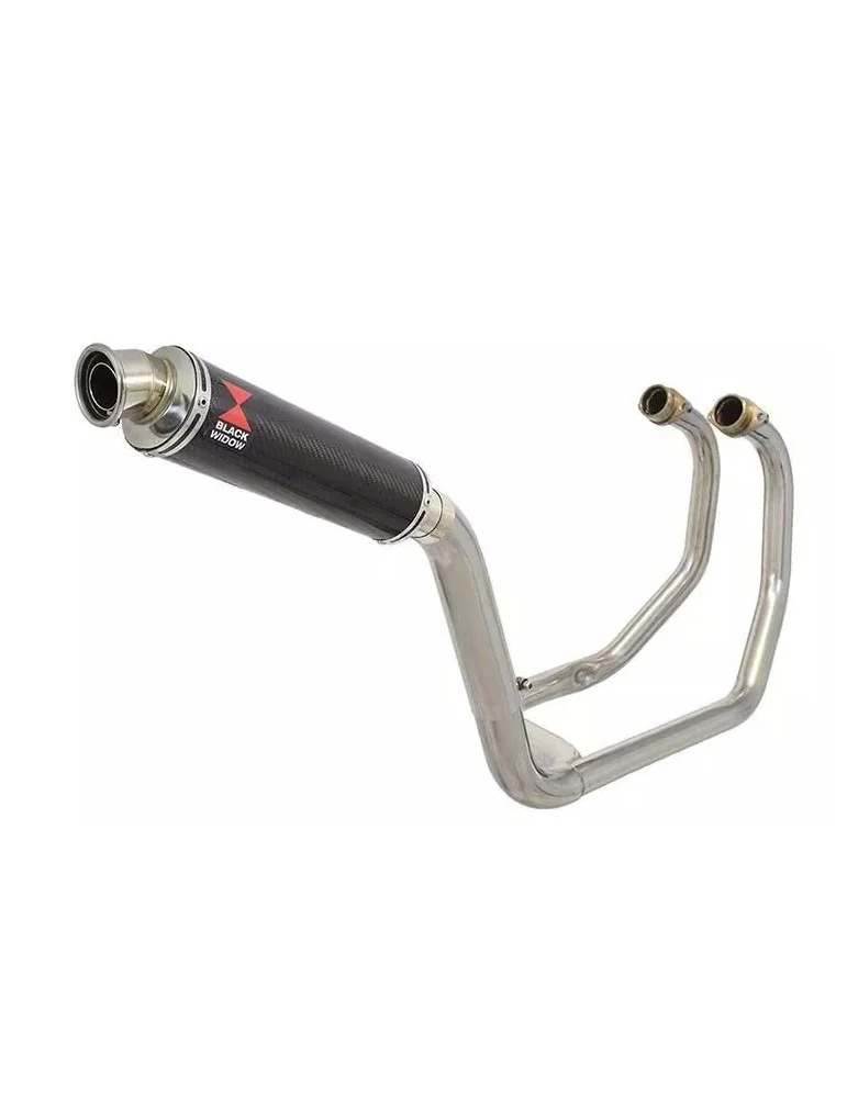 KAWASAKI KLE 500 KLE500 Ligne complète & Silencieux Rond En Carbone 350mm