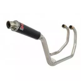 KAWASAKI KLE 500 KLE500 Ligne complète & Silencieux Rond Noir En Inox 350mm