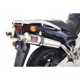 Kawasaki KLV 1000 2004-2007 Silencieux Kit / Silencieux Rond En Inox 450mm