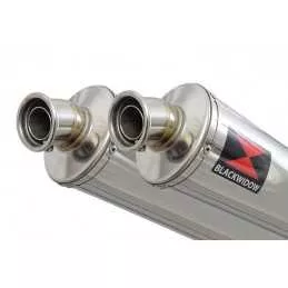 Kawasaki KLV 1000 2004-2007 Silencieux Kit / Silencieux Rond En Inox 400mm