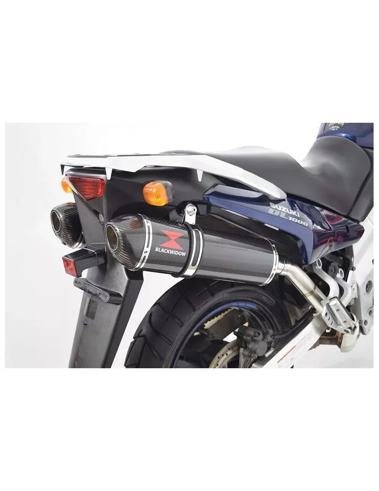 Kawasaki KLV 1000 2004-2007 Silencieux Kit / Silencieux Ovale En Carbone & Canule en Carbone 400mm