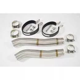 Kawasaki KLV 1000 2004-2007 Silencieux Kit / Silencieux Ovale En Carbone & Canule en Carbone 400mm