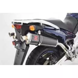 Kawasaki KLV 1000 2004-2007 Silencieux Kit / Silencieux Ovale En Carbone 400mm