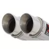 Kawasaki KLV 1000 2004-2007 Silencieux Kit / Silencieux Rond GP Style En Inox 350mm