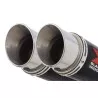 Kawasaki KLV 1000 2004-2007 Silencieux Kit / Silencieux GP Rond En Carbone 350mm