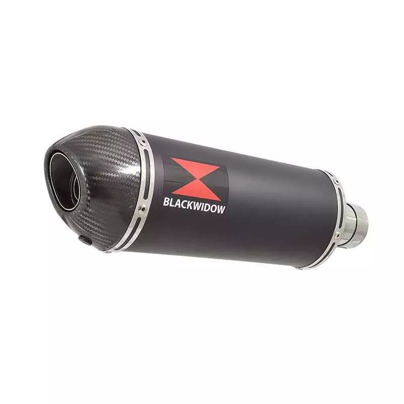 HONDA NT650 NT 650 DEAUVILLE Tube de raccord et Silencieux Ovale Noir En Inox + Carbone Tip 300mm