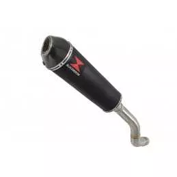 Z800 ZR800A Z800E 13 14 15 16 Tube de raccord et Silencieux Ovale Noir En Inox + Canule En Carbone 400mm