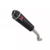 Z800 ZR800A Z800E 13 14 15 16 Tube de raccord et Silencieux Ovale Noir En Inox + Canule En Carbone 400mm