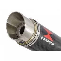 Z800 ZR800A Z800E 13 14 15 16 Tube de raccord (Link Pipe) / Silencieux Rond GP Style en Carbone 360mm 