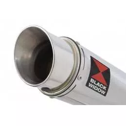 Z800 ZR800A Z800E 13 14 15 16 Tube de raccord (Link Pipe) / Silencieux Rond GP style en Inox 350mm