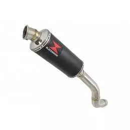 Z800 ZR800A Z800E 13 14 15 16 Tube de raccord (Link Pipe) / Silencieux Rond Noir en Inox 300mm