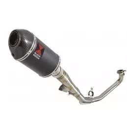 Honda NC 700 750 Integra 700 750 Decata Ligne complète / Silencieux Ovale Noir Inox + Carbone Tip 200mm