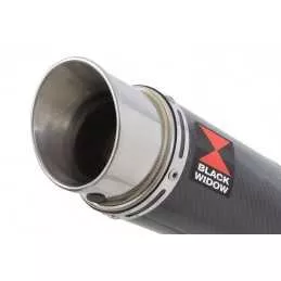 HONDA NT650 NT 650 DEAUVILLE Tube de raccord et Silencieux Rond En Carbone 200mm