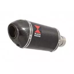 HONDA NT650 NT 650 DEAUVILLE Tube de raccord et Silencieux Ovale En Carbone + Carbone Tip 200mm