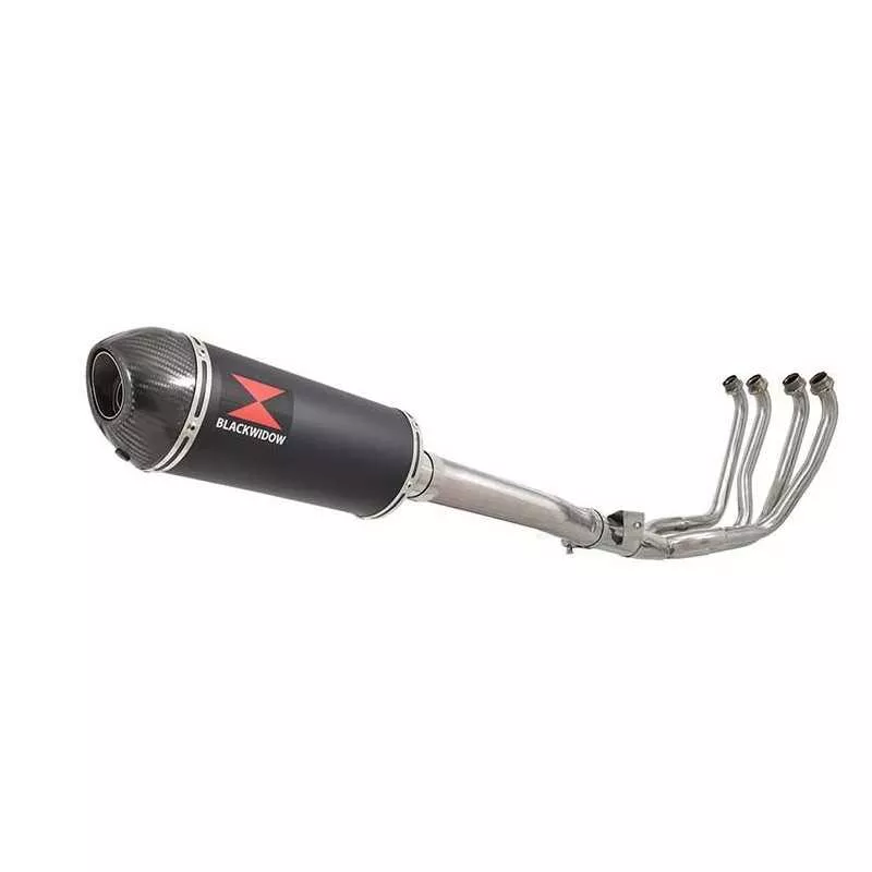 YZF1000 YZF1000R 1996-2003 Thunderace Ligne complète & Silencieux Ovale Noir En Inox + Canule en Carbone 300mm