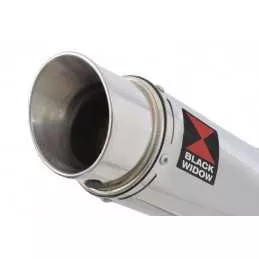 HONDA NT650 NT 650 DEAUVILLE Tube de raccord et Silencieux Rond En Inox 200mm