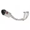 Yamaha YZF600R YZF 600 Thundercat Ligne complète & Silencieux Ovale En Inox + Canule En Carbone 200mm