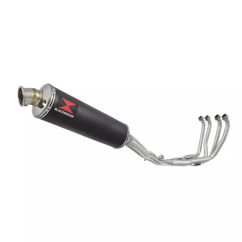 Yamaha YZF600R YZF 600 Thundercat Ligne complète & Silencieux Rond Noir En Inox 400mm