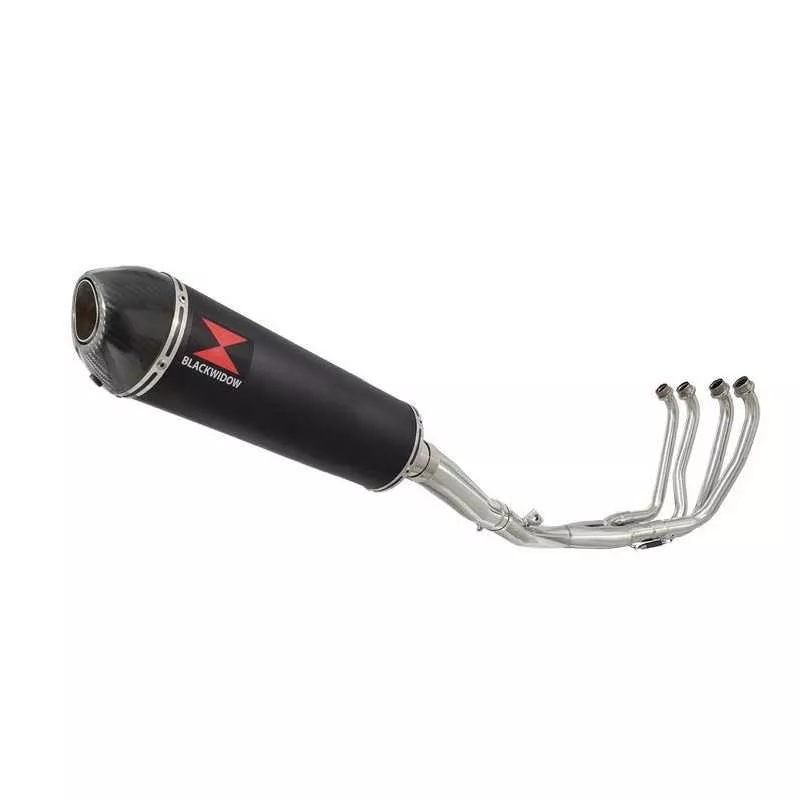 Yamaha YZF600R YZF 600 Thundercat Ligne complète & Silencieux Ovale Noir En Inox + Canule En Carbone 400mm