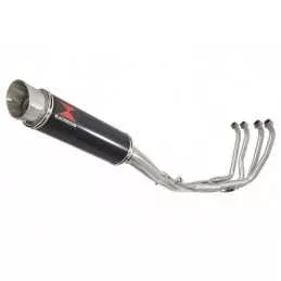 Yamaha YZF600R YZF 600 Thundercat Ligne complète & Silencieux Rond GP Style Noir En Inox 360mm