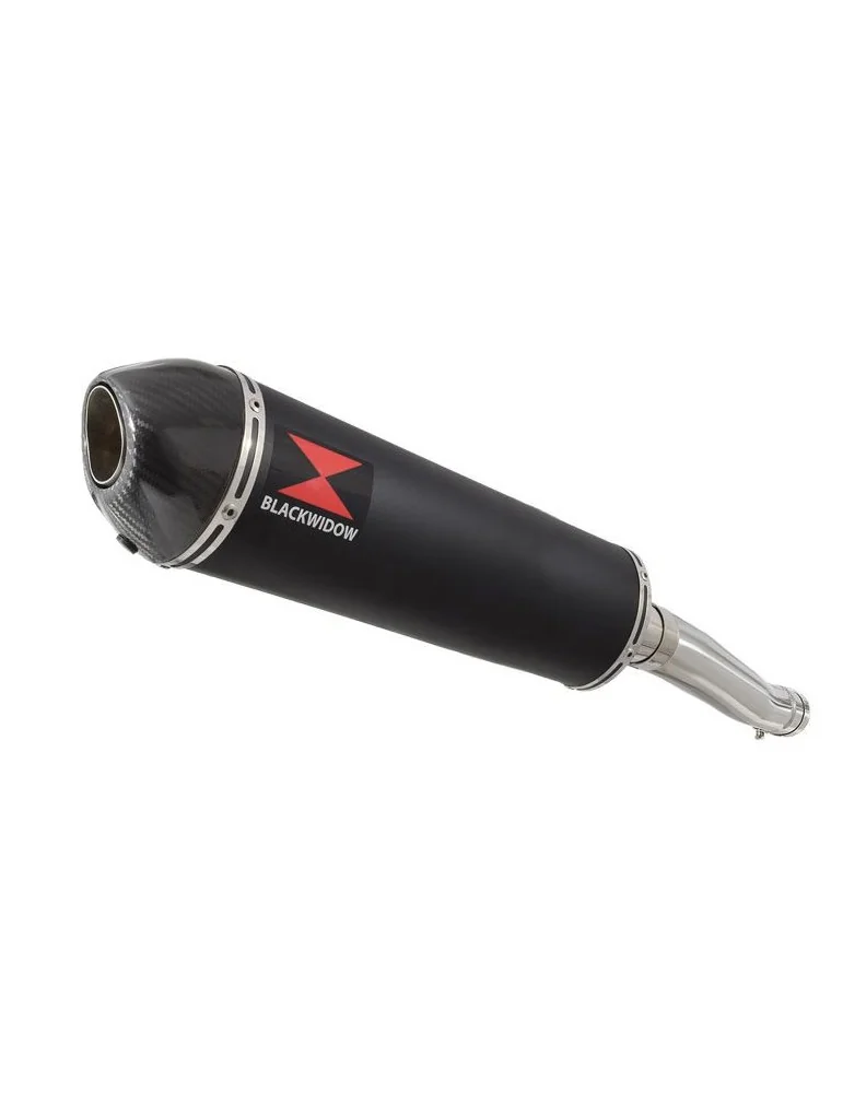 Yamaha YZF600R YZF 600 Thundercat Tube de raccord et Silencieux Ovale Noir En Inox + Canule En Carbone 400mm