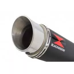 Yamaha YZF600R YZF 600 Thundercat Tube de raccord et Silencieux Rond GP Style Noir En Inox 360mm