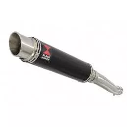 Yamaha YZF600R YZF 600 Thundercat Tube de raccord et Silencieux Rond GP Style Noir En Inox 350mm