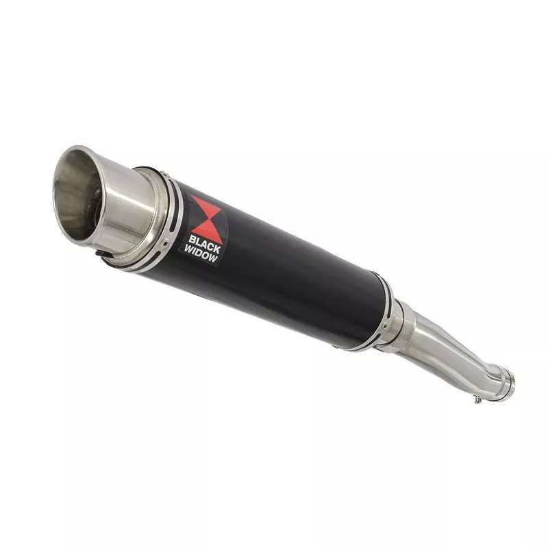 Yamaha YZF600R YZF 600 Thundercat Tube de raccord et Silencieux Rond GP Style Noir En Inox 350mm